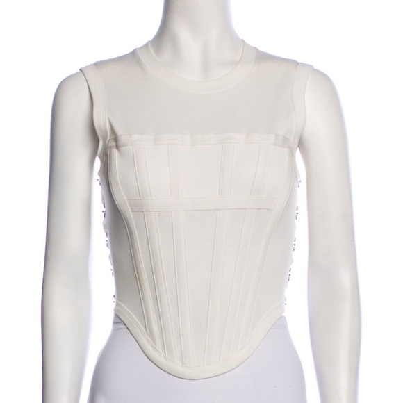 Dion Lee Crew Neck Sleeveless Crop Top (XS) - Picture 1 of 3